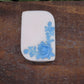 blue rose on white bar handmade goat milk soap