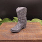 Black cowboy boot with silver fittings handmade goat milk soap