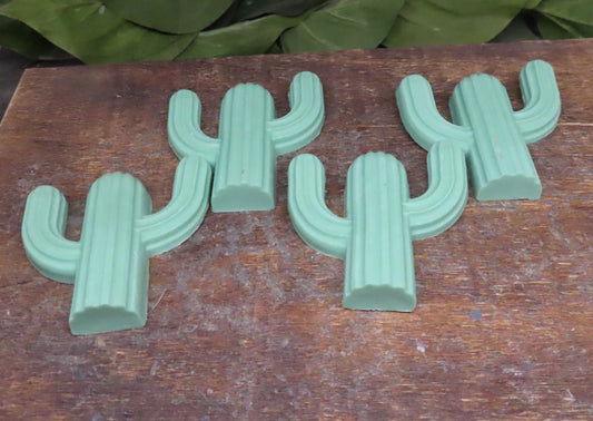 4 piece handmade saguaro cactus goat milk soap set