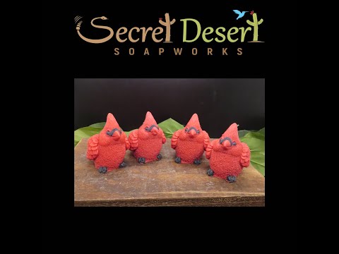 Video of the making of this handmage cardinal soap.